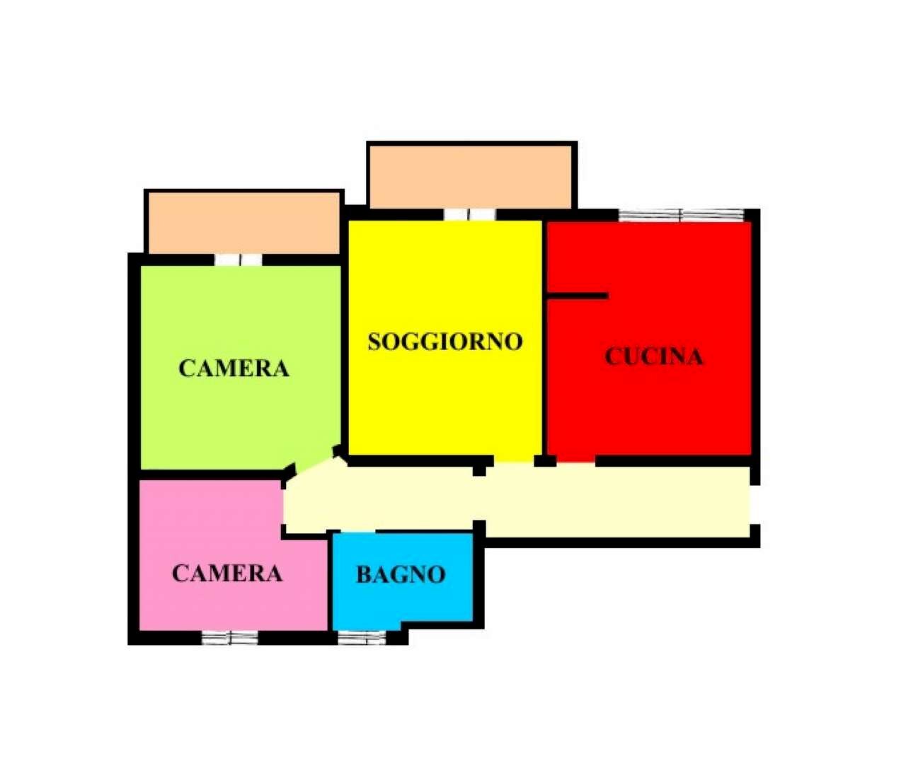 316 - Three-room apartment via Pinetti, Montodine - floor plans 1