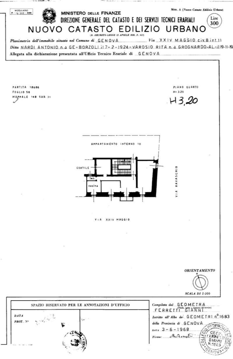 IMG_8174 - Appartamento via XXIV Maggio, 8, Genova (zona Sestri Ponente) - planimetria 1