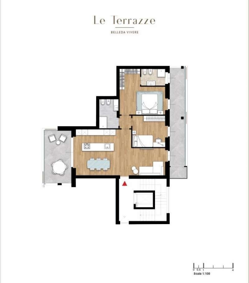 a4-a6-a8 sol.a 2 - Four-room apartment via Po, San Mauro Torinese - floor plans 1