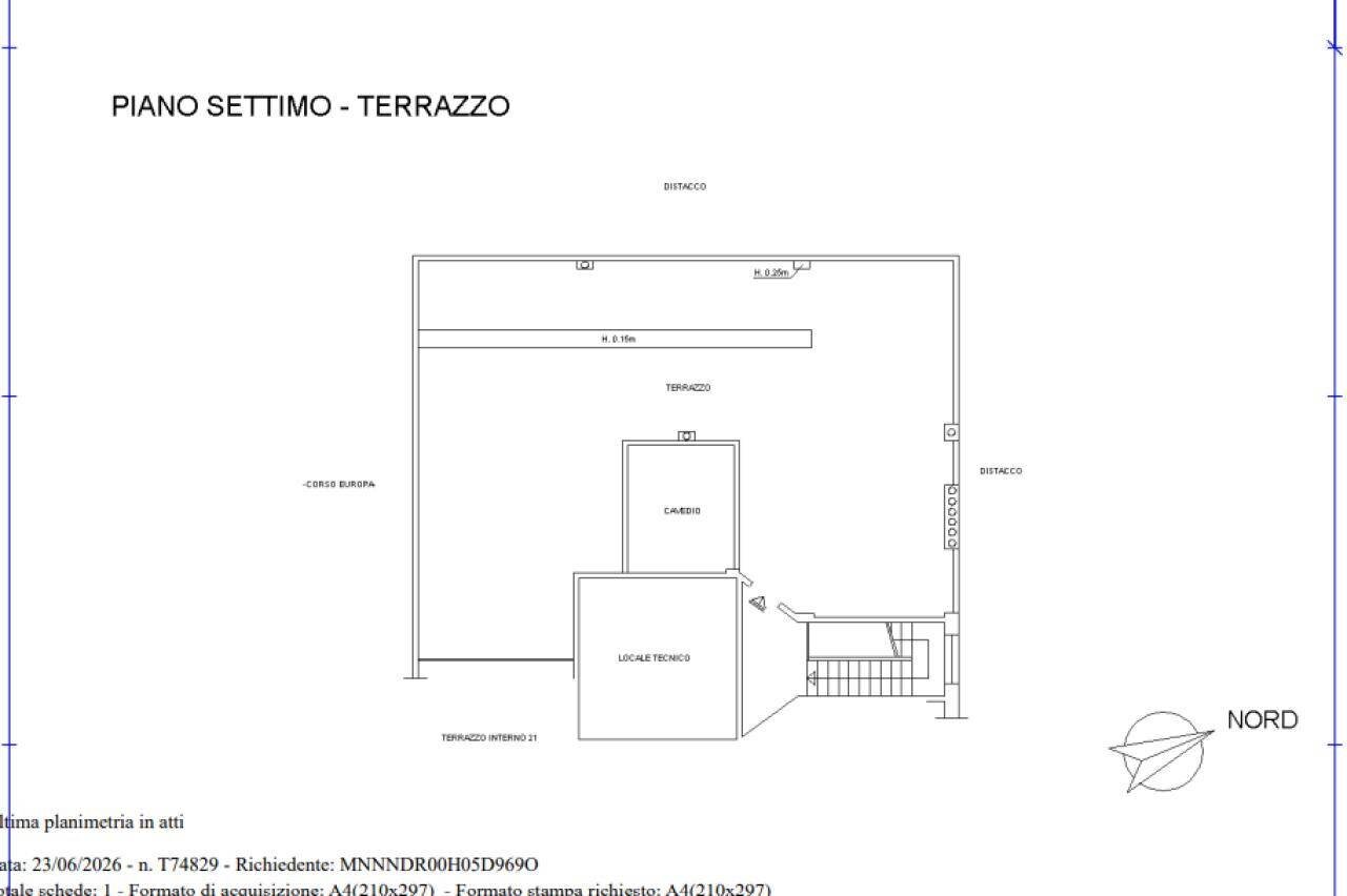 Attico corso Europa, Genova (zona Quarto) - planimetria 1