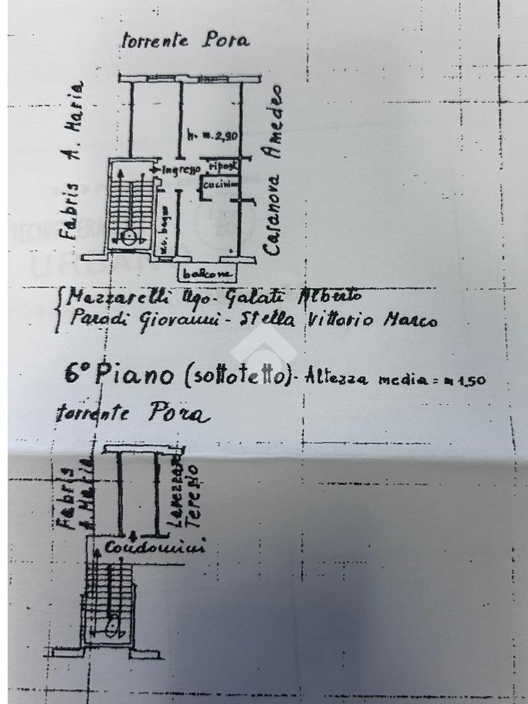 Three-room apartment Via San Francesco, Finale Ligure - floor plans 1