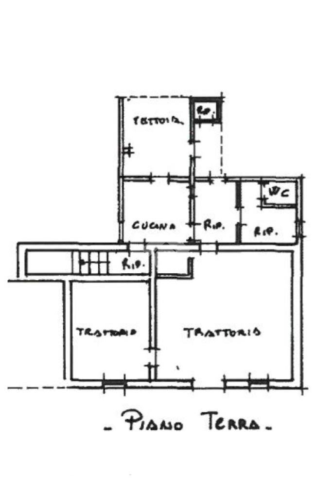 Portion of a house Via villa parigi, Montegridolfo - floor plans 1