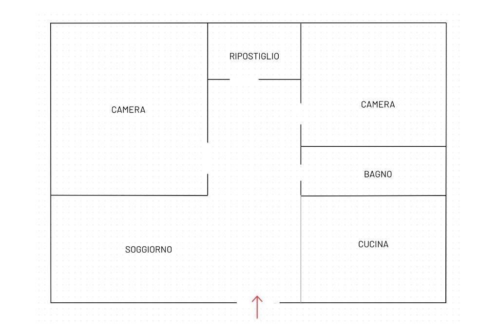 Four-room apartment Via Brunetta d'usseaux, Pinerolo - floor plans 1