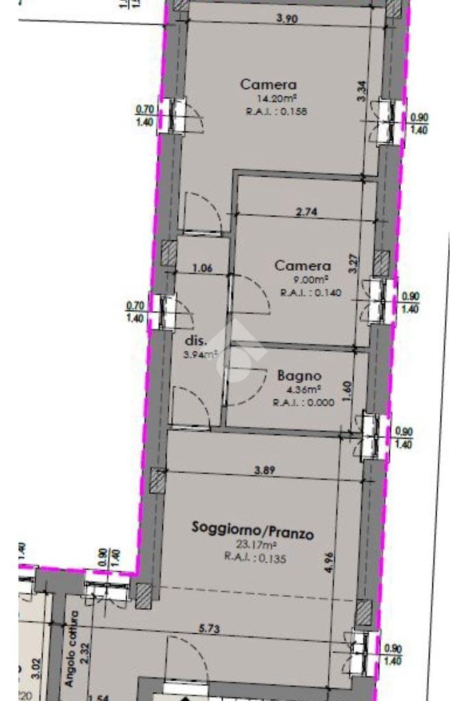 Trilocale Piazza della Repubblica, Castelfranco Emilia - planimetria 1