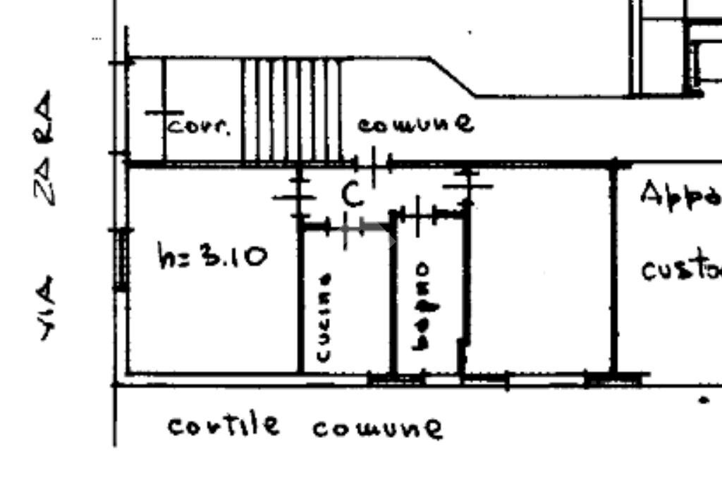 Three-room apartment Via Zara, Parma (neighborhood Oltretorrente) - floor plans 1
