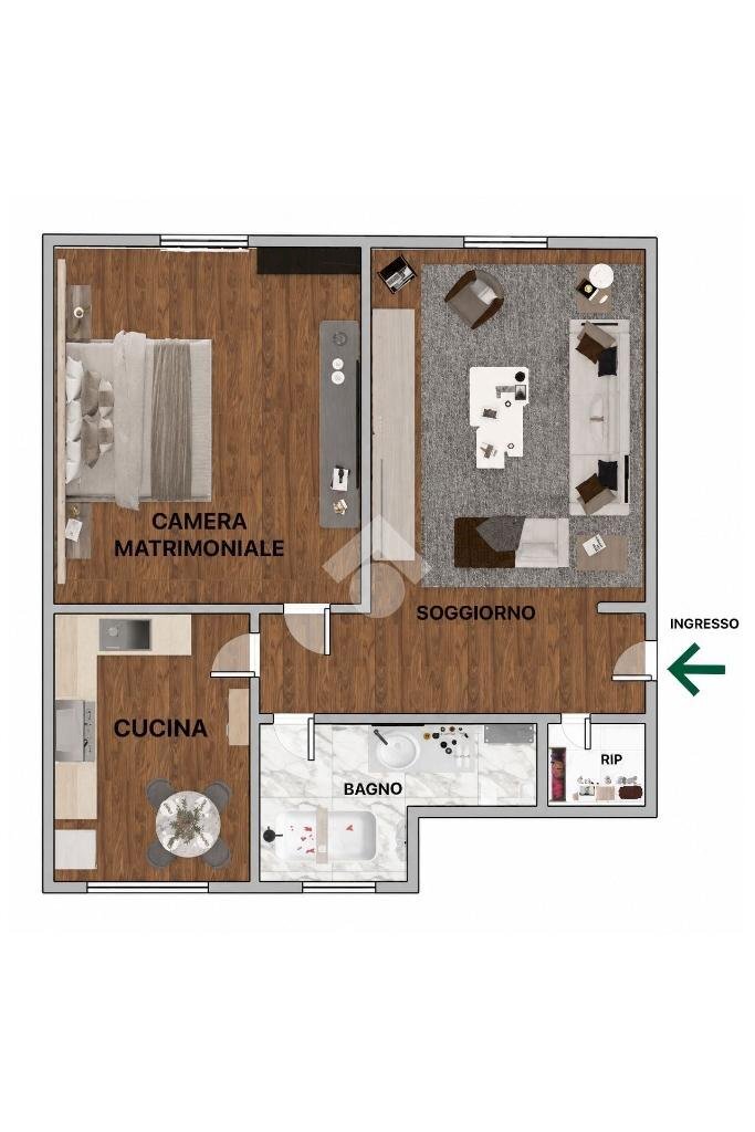 Bilocale Viale guglielmo marconi, Cusano Milanino - planimetria 1