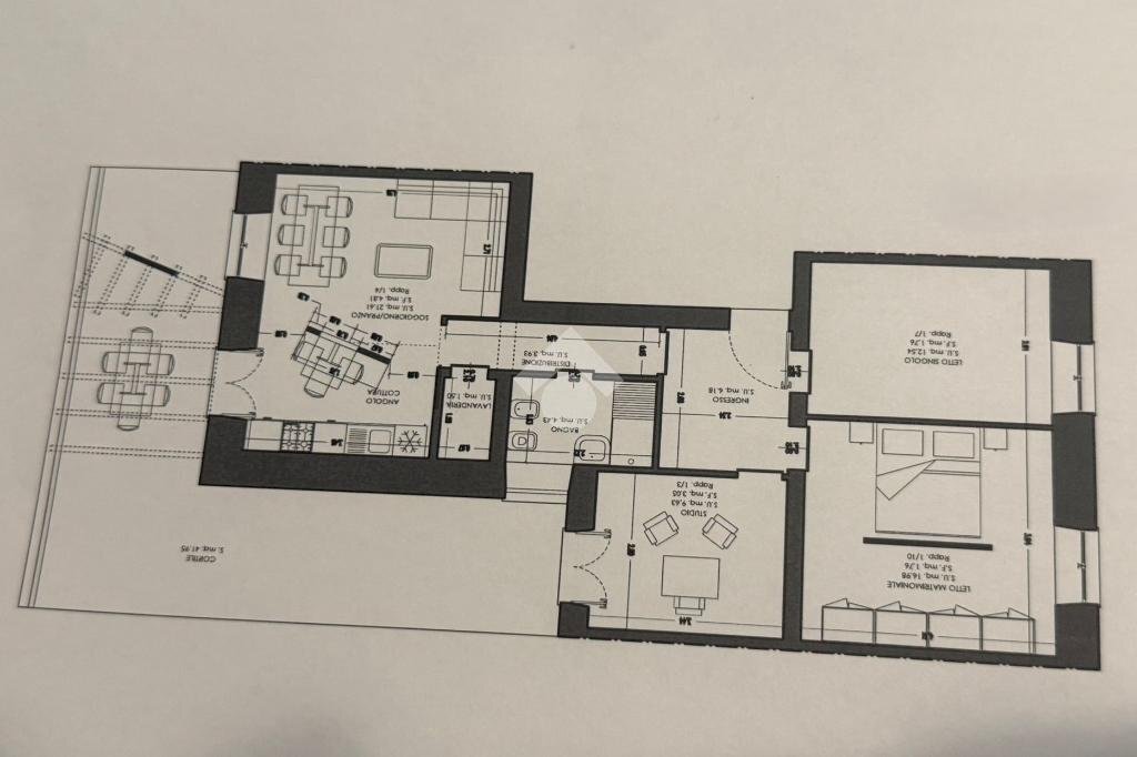 Quadrilocale Via Giuseppe Ferrari, Genova (zona Castelletto) - planimetria 1