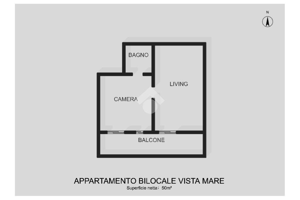 Two-room apartment Viale toscanelli, Rimini - floor plans 1