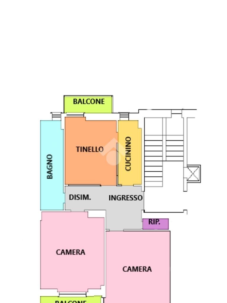 Three-room apartment Via Galileo Galilei, Alessandria - floor plans 1