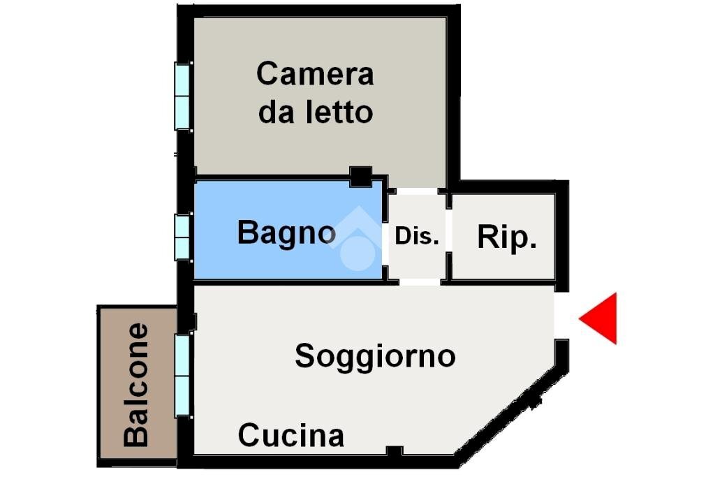 Bilocale Via Bertarini, Carugate - planimetria 1