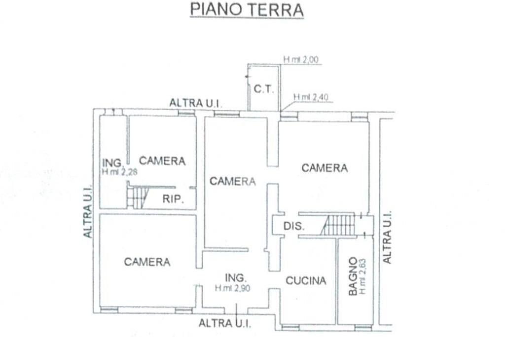 Semi-detached house Via Comacchio, Ferrara (neighborhood Cona) - floor plans 1