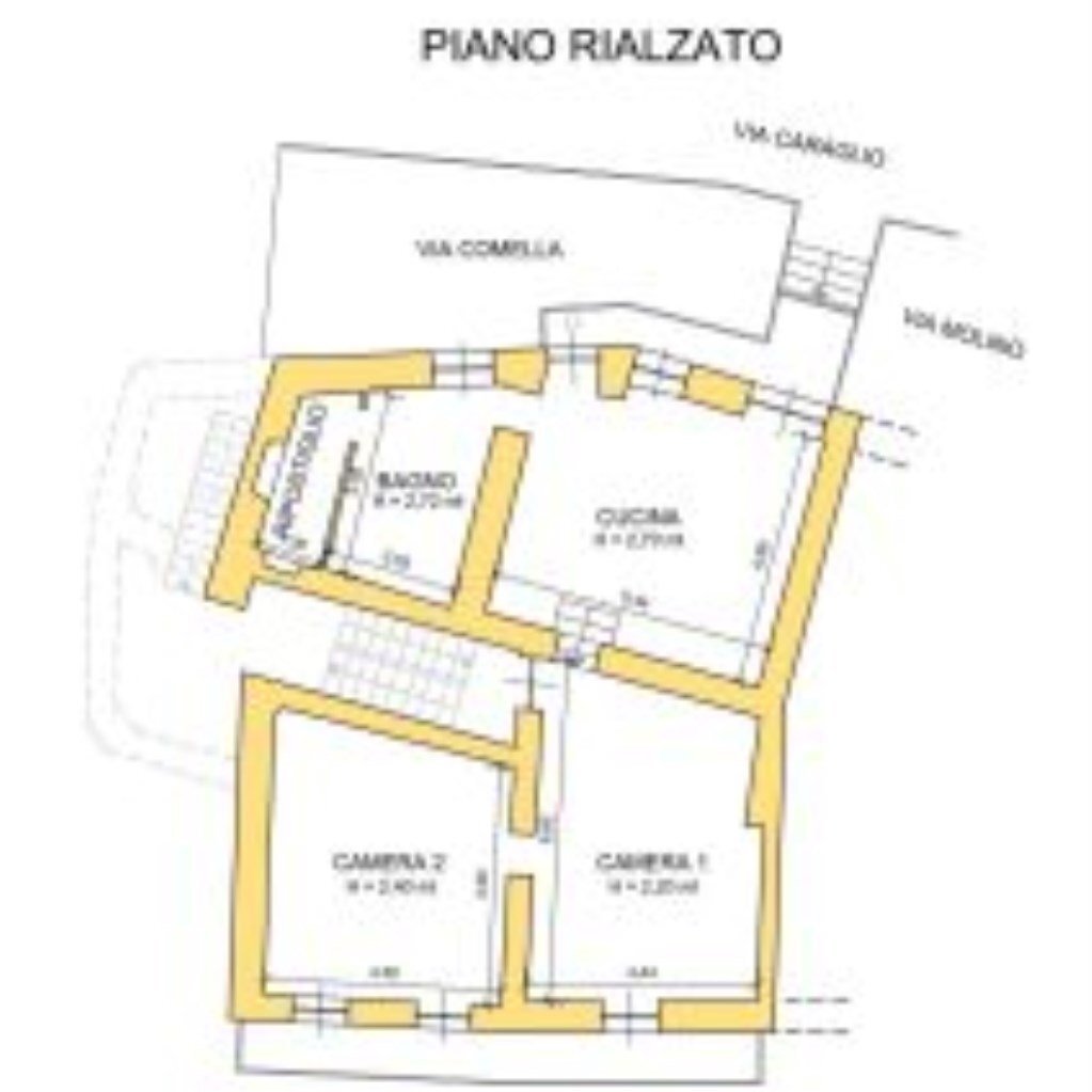 Three-room apartment Via Caraglio, 16, Dronero - floor plans 1