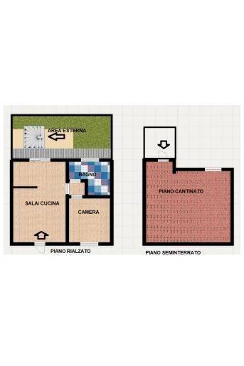 Two-room apartment via Larga, 4, Rho - floor plans 1