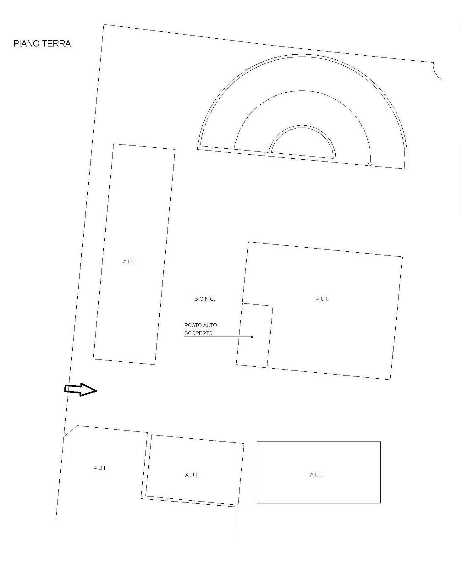 PLANIMETRIA - Parking space Via De' Buttieri, SNC, Bologna (neighborhood Santo Stefano) - floor plans 1