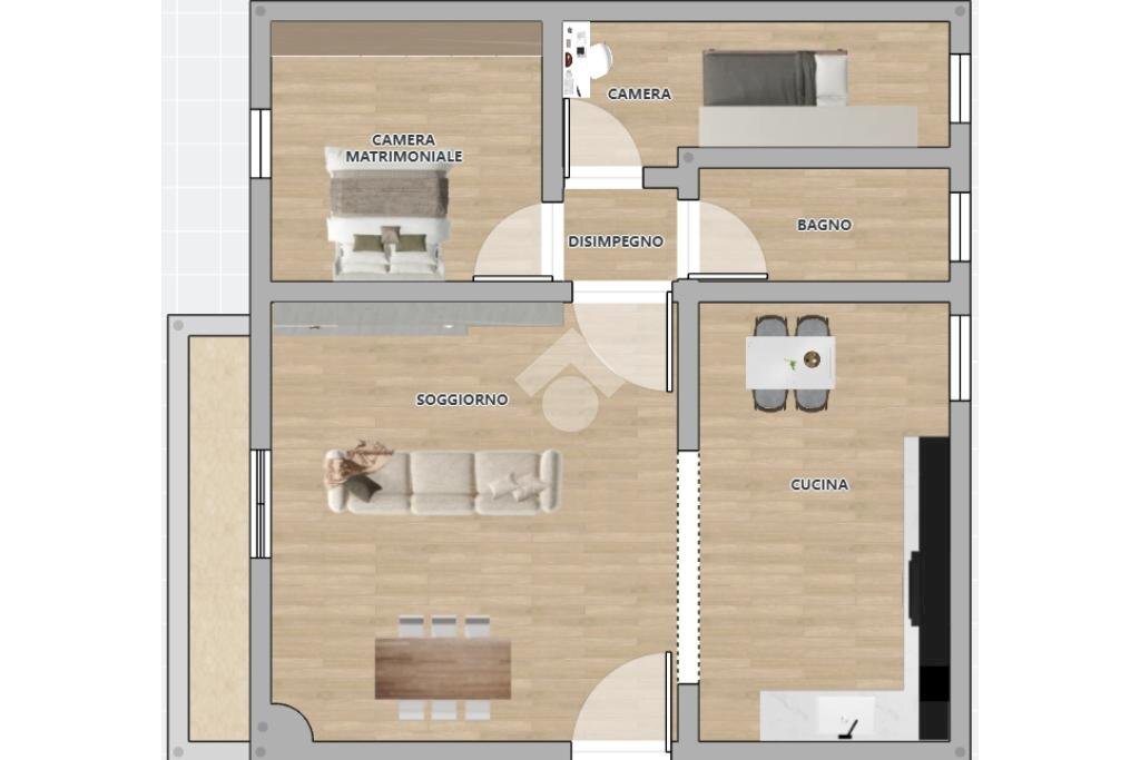 Trilocale Via Don E. Monari, Vignola - planimetria 1