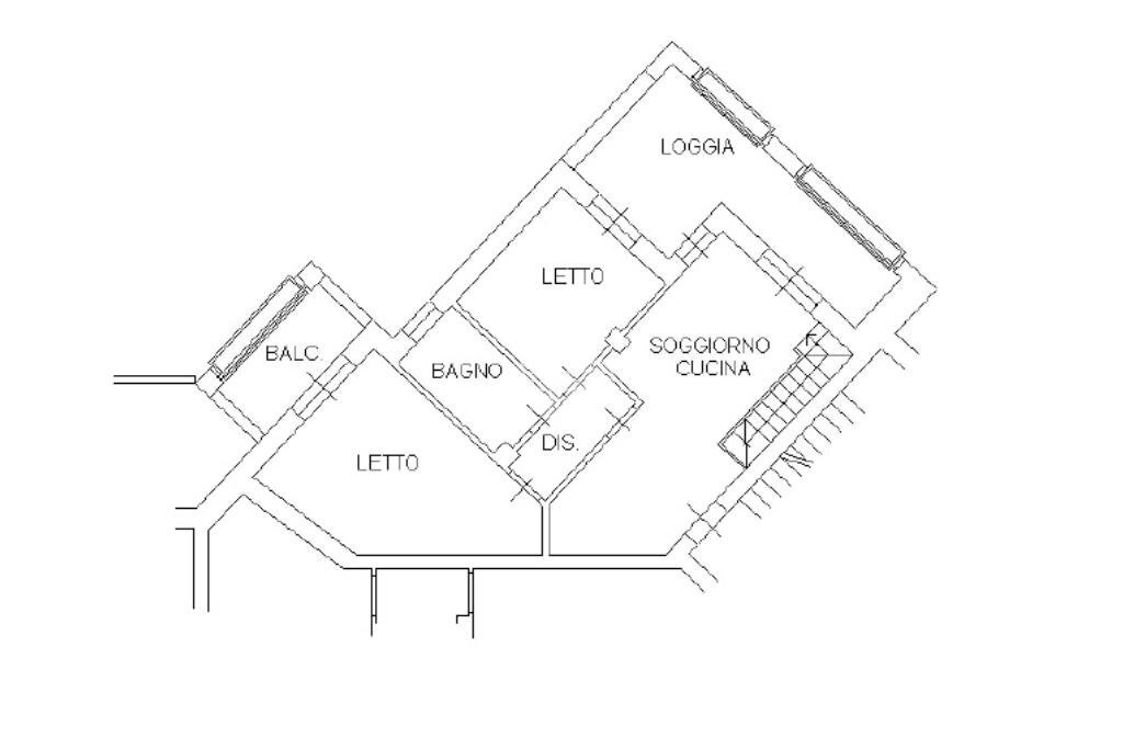 Three-room apartment Via Cervese, Cesena - floor plans 1