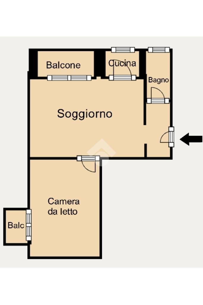 Bilocale Via illirico, Milano (zona Città Studi) - planimetria 1