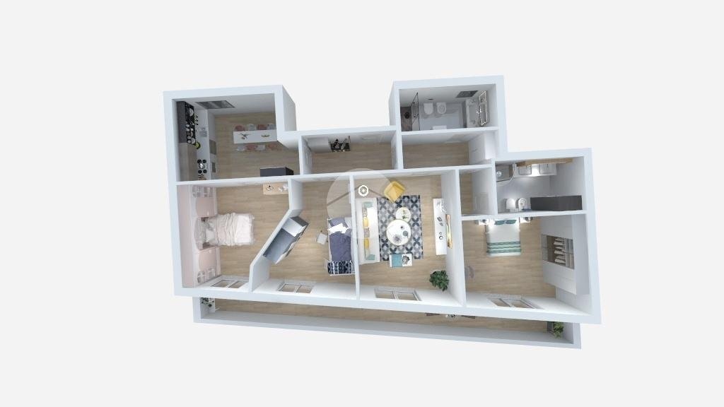 Four-room apartment Via Mentana, Rimini - floor plans 1