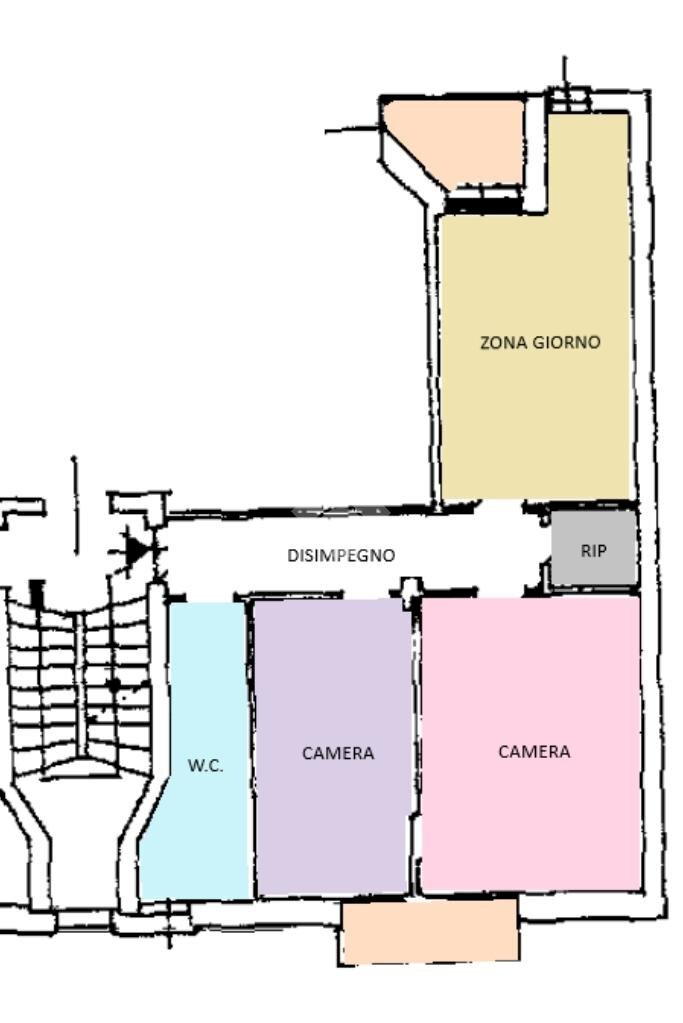 Trilocale Via Pietro Cossa, Torino (zona Parella) - planimetria 1