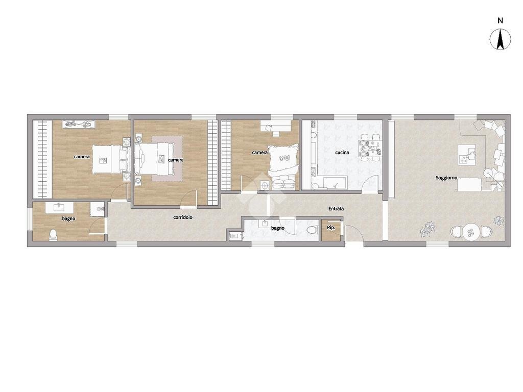 Independent house Via baselica bologna, Casarile - floor plans 1