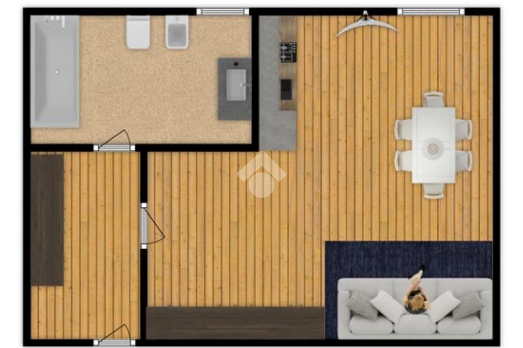 One-room apartment Via Eugenio Curiel, Rozzano - floor plans 1