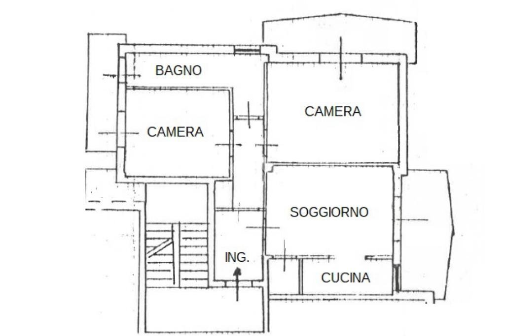Trilocale Via busca, Costigliole Saluzzo - planimetria 1