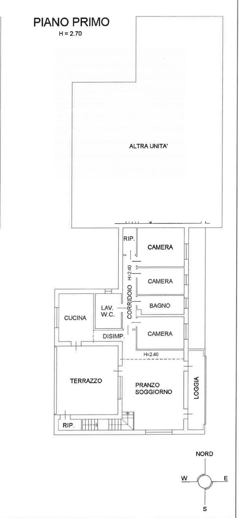 PLANIMETRIA APPARTAMENTO - Four-room apartment via Guglielmo Oberdan
 
31, Salzano - floor plans 1
