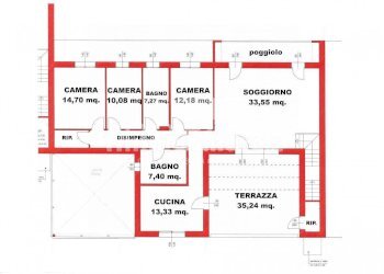 PLANIMETRIA CATASTALE - Four-room apartment via Guglielmo Oberdan
 
31, Salzano - photo 28
