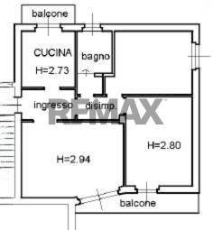 Pianta 2D - Trilocale via Sorrisole
 
70, Varese - planimetria 1