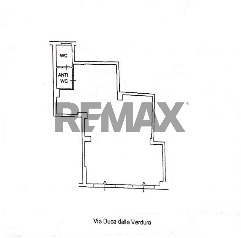 Pianta 2D - Attività Commerciale Via Duca Della Verdura
 
45/47, Palermo - planimetria 1
