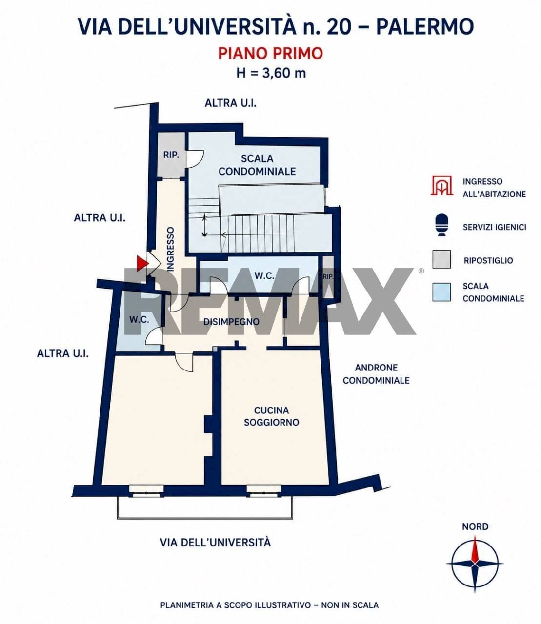 Pianta 2D - Hotel Via Dell'università
 
20, Palermo - planimetria 1