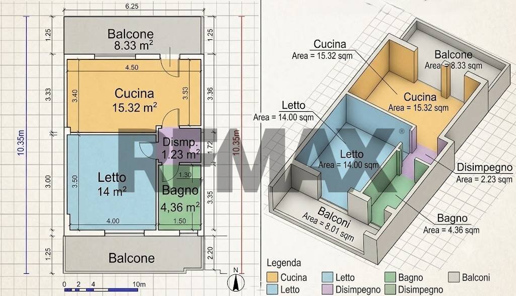 Pianta 2D - Bilocale Corso America
 
43, Assemini - planimetria 1