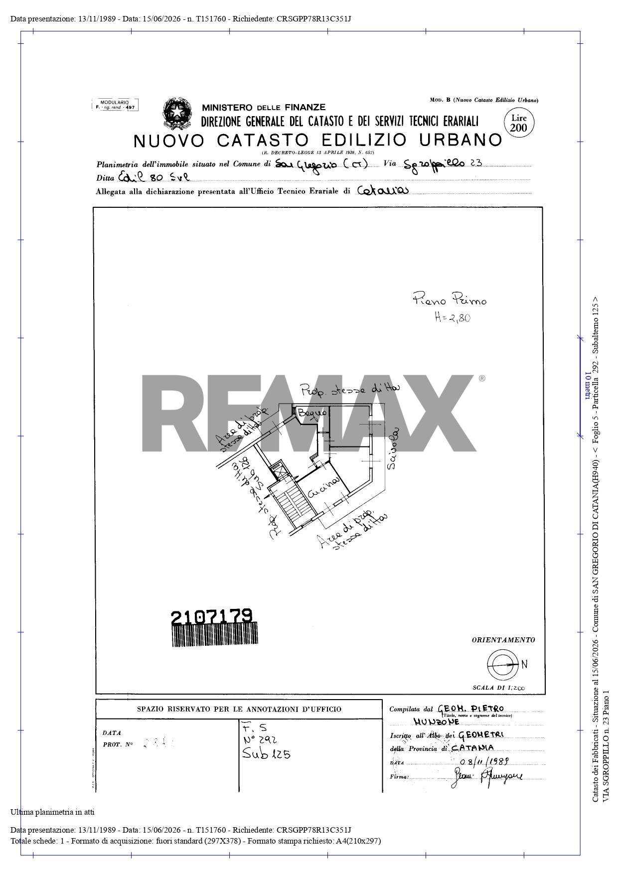 Pianta 2D - Three-room apartment Via Sgroppillo
 
23, San Gregorio di Catania - floor plans 1