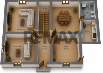 Pianta 3D - Casa indipendente strada provinciale massese
 
41, Monchio delle Corti - foto 20