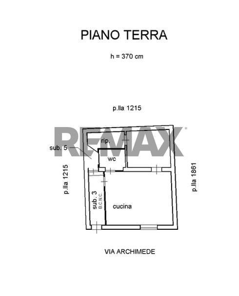 Pianta 2D - Two-room apartment Via Archimede
 
132, Terrasini - floor plans 1