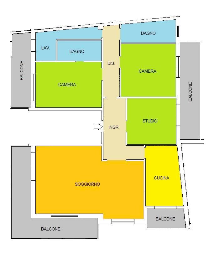 Foto 33 - Three-room apartment Via Francesco Torta, Piacenza - floor plans 1