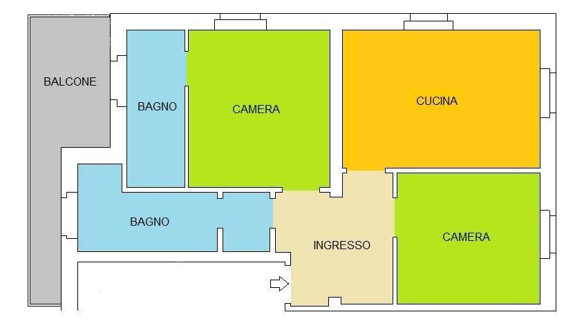 Foto 16 - Three-room apartment Via Emilia Pavese, Piacenza - floor plans 1