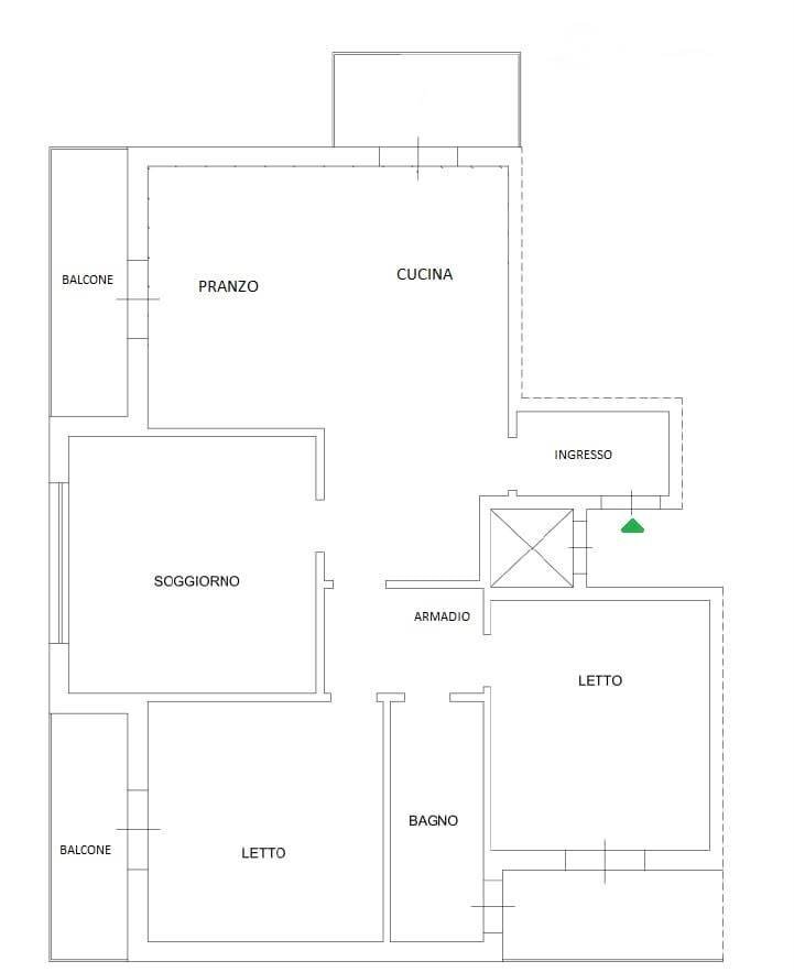 Planimetria - Quadrilocale Via Terracina
 
354, Napoli - planimetria 1