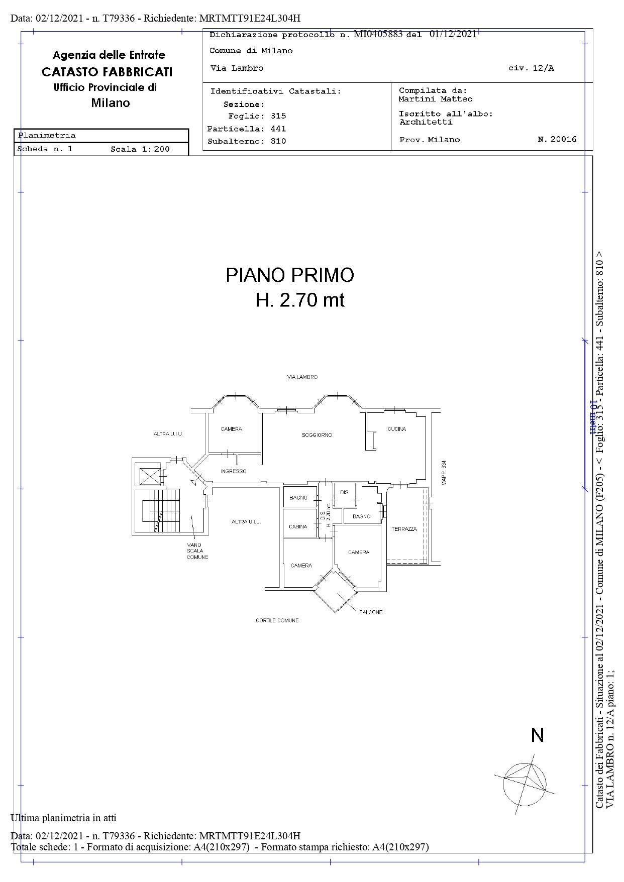 Foto 22 - Apartment Via Lambro
 
12/A, Milano - floor plans 1