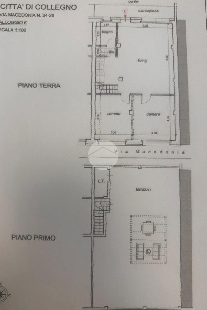 Four-room apartment Via Macedonia, Collegno - floor plans 1