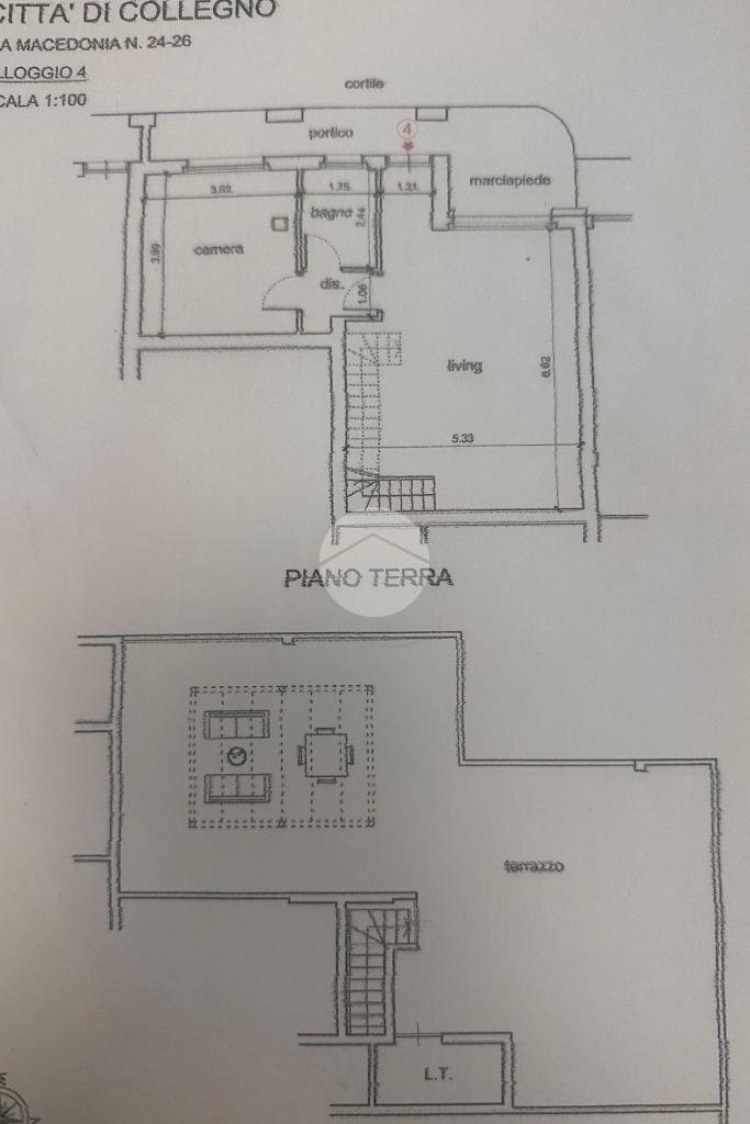 Three-room apartment Via macedonia, Collegno - floor plans 1