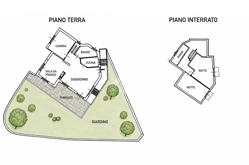 Porzione di casa Via San Giorgio, Bardonecchia - planimetria 1