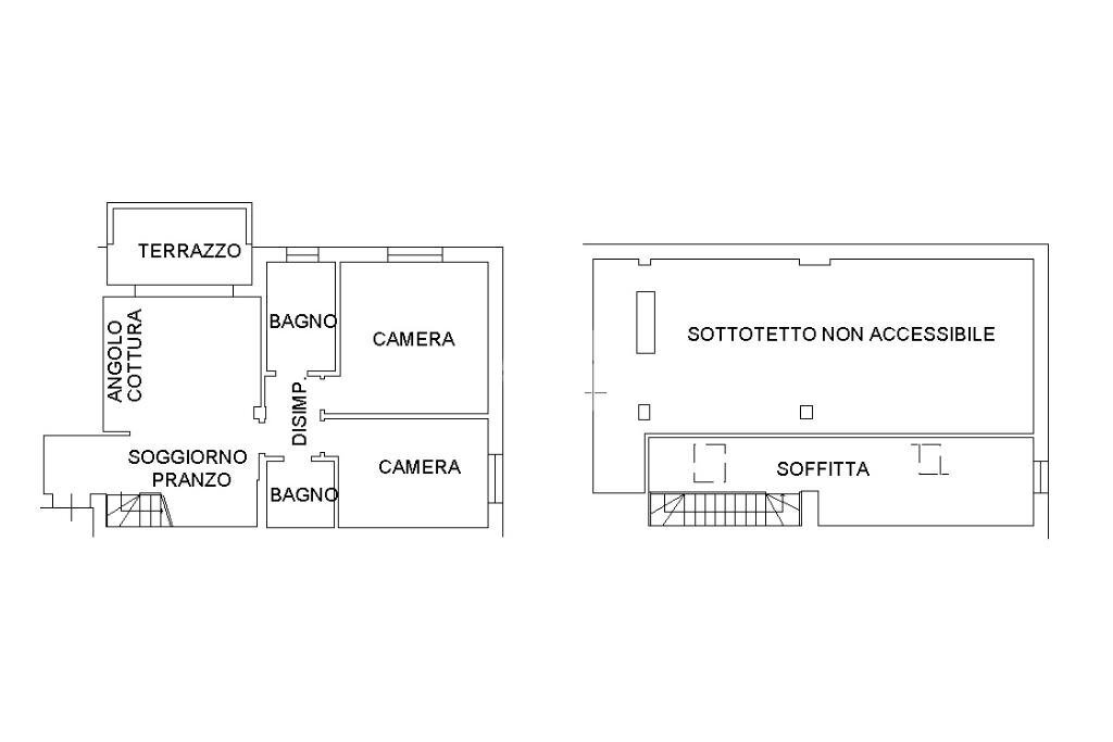 Three-room apartment Via Terramare, Zola Predosa - floor plans 1