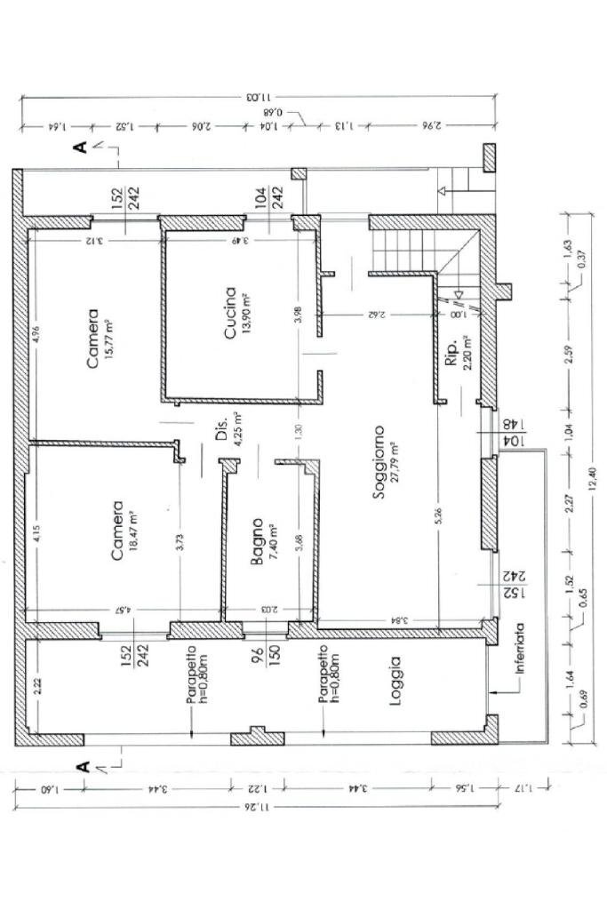 Four-room apartment Strada degli Abay, Buttigliera Alta - floor plans 1