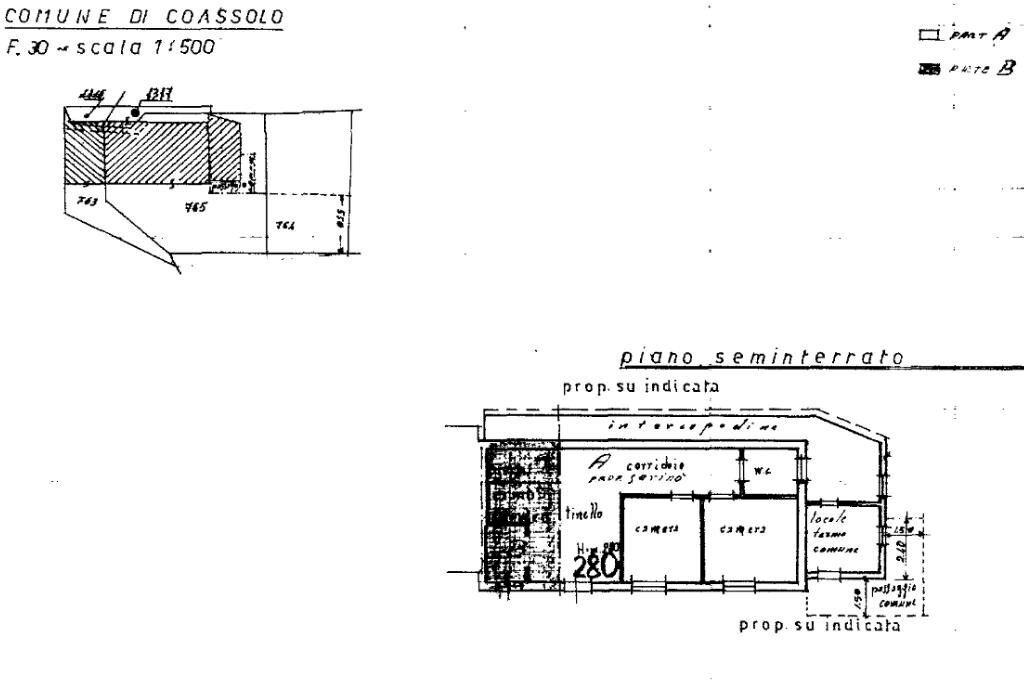 Semi-detached house Frazione S. Pietro, Coassolo Torinese - floor plans 1