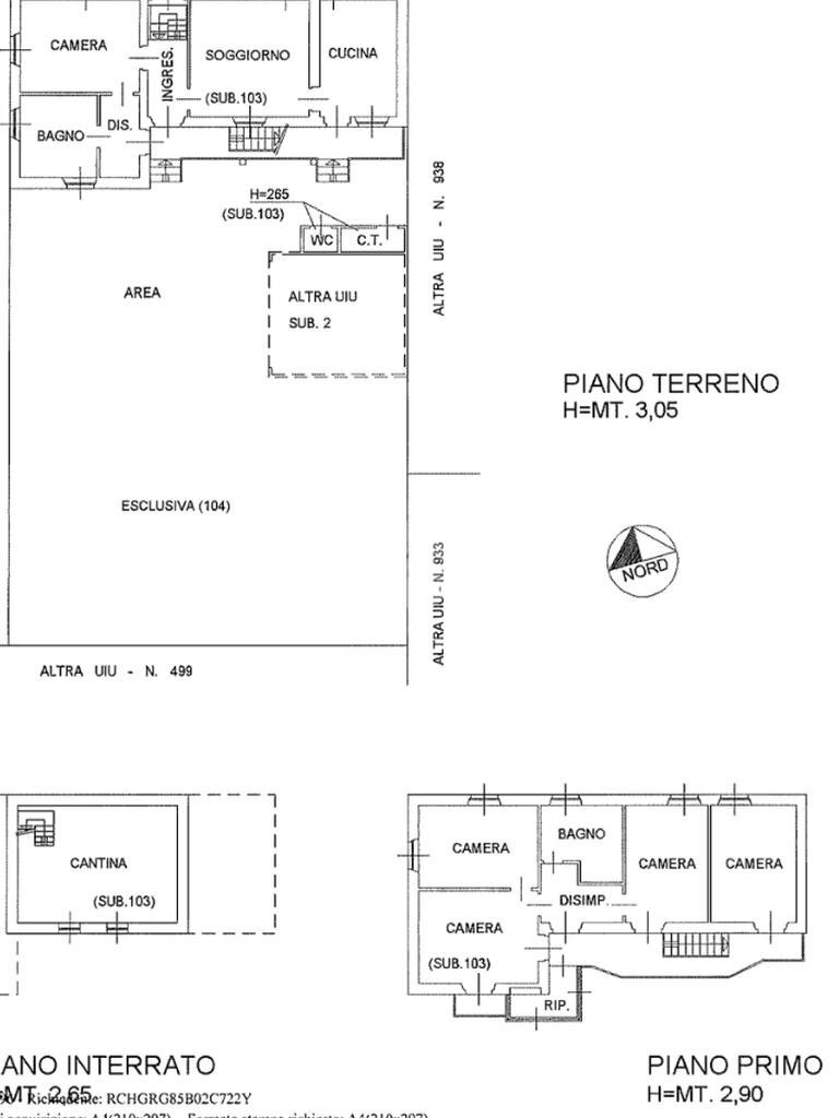 Independent house Via giachetti, Ciriè - floor plans 1
