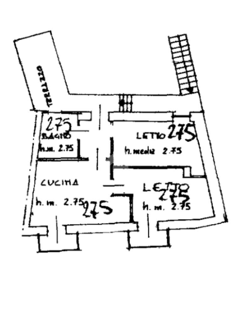 Trilocale Via querro, Rivoli - planimetria 1