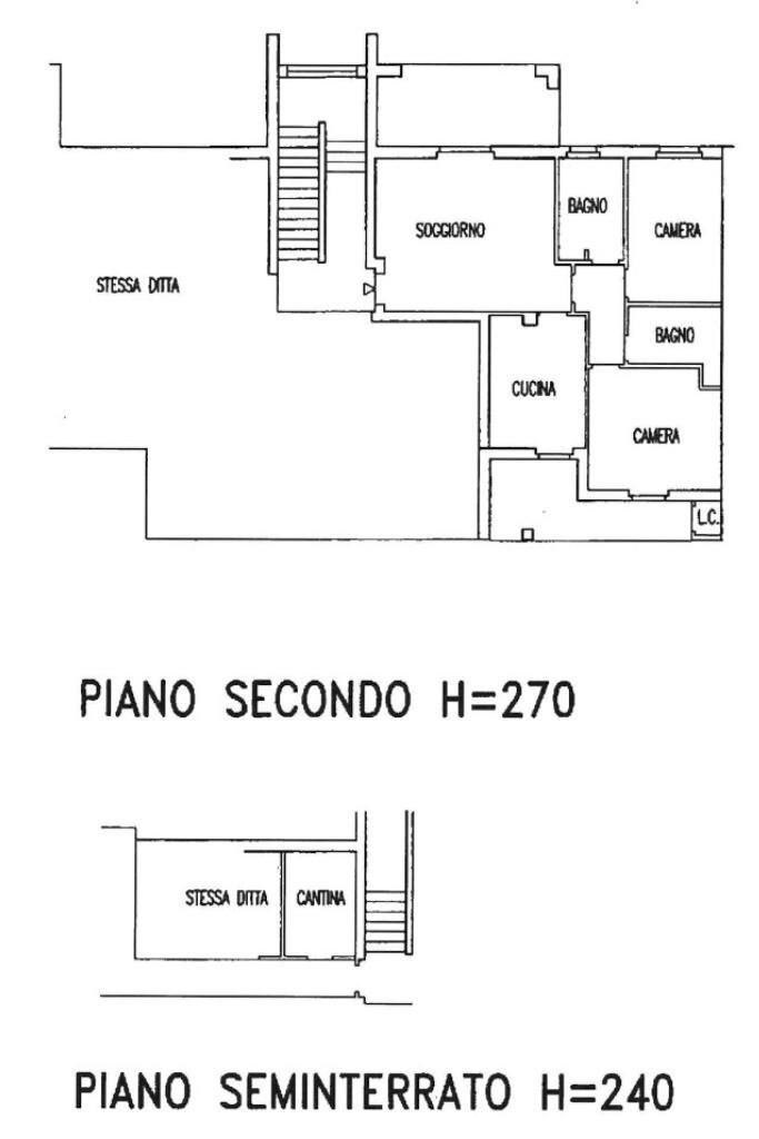 Three-room apartment Via Perone, Trecate - floor plans 1