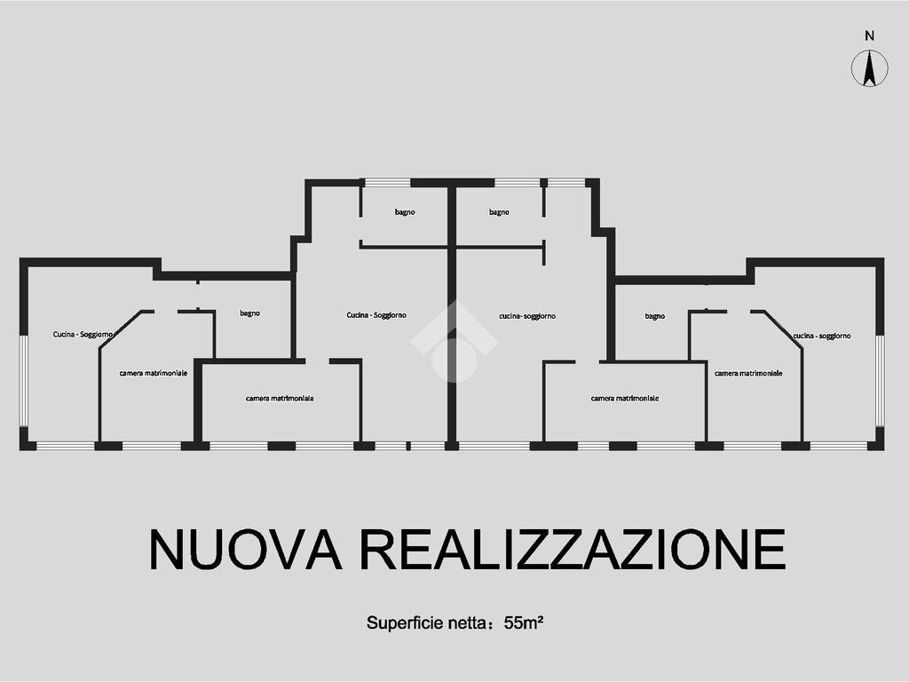 Two-room apartment Via delle piante, Rimini - floor plans 1