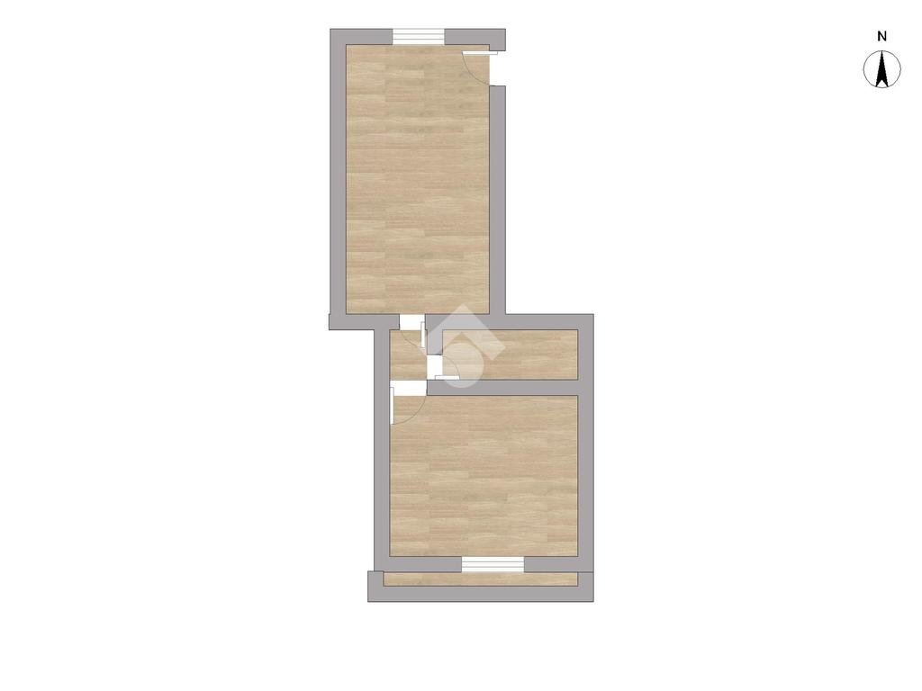Bilocale Via Monginevro, Torino (zona Cenisia) - planimetria 1